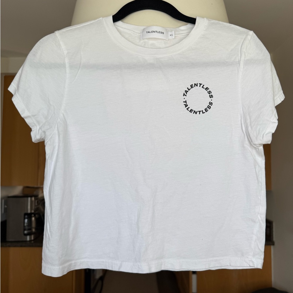 TALENTLESS Classic White Tee with Black Logo